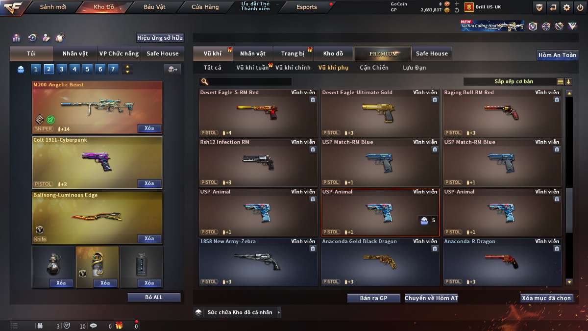 shop acc cf uy tin gia re